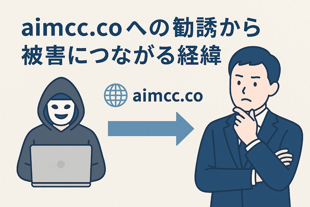 aimcc.coへの勧誘から被害につながる経緯