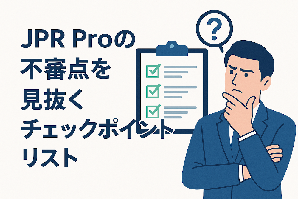JPR Proの不審点を見抜くチェックポイントリスト
