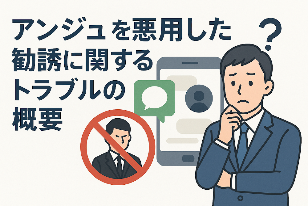 アンジュを悪用した勧誘に関するトラブルの概要