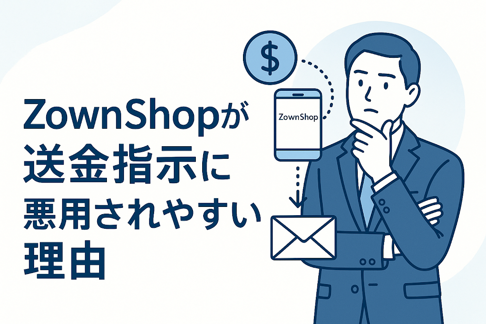 ZownShopが送金指示に悪用されやすい理由