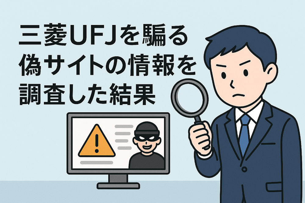 三菱UFJを騙る偽サイトの情報を調査した結果