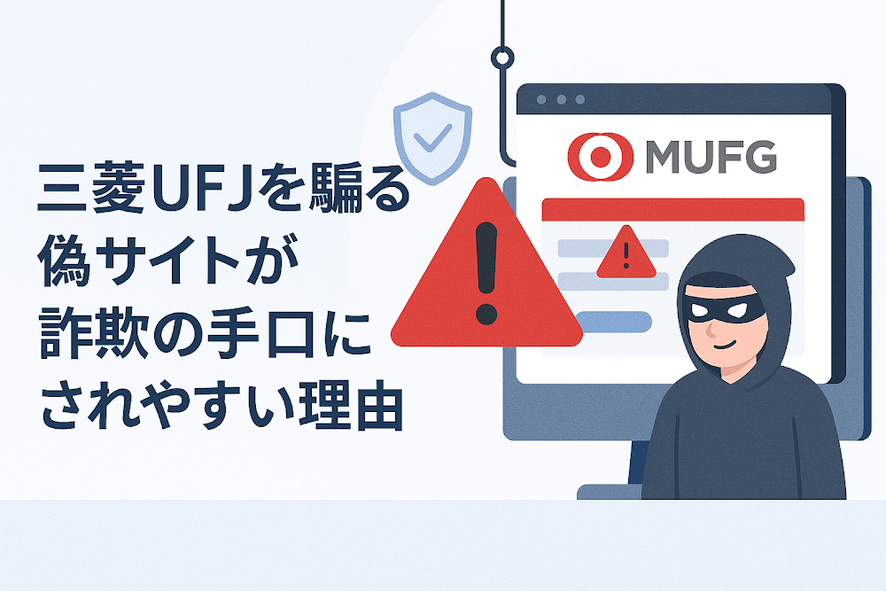 三菱UFJを騙る偽サイトが詐欺の手口にされやすい理由