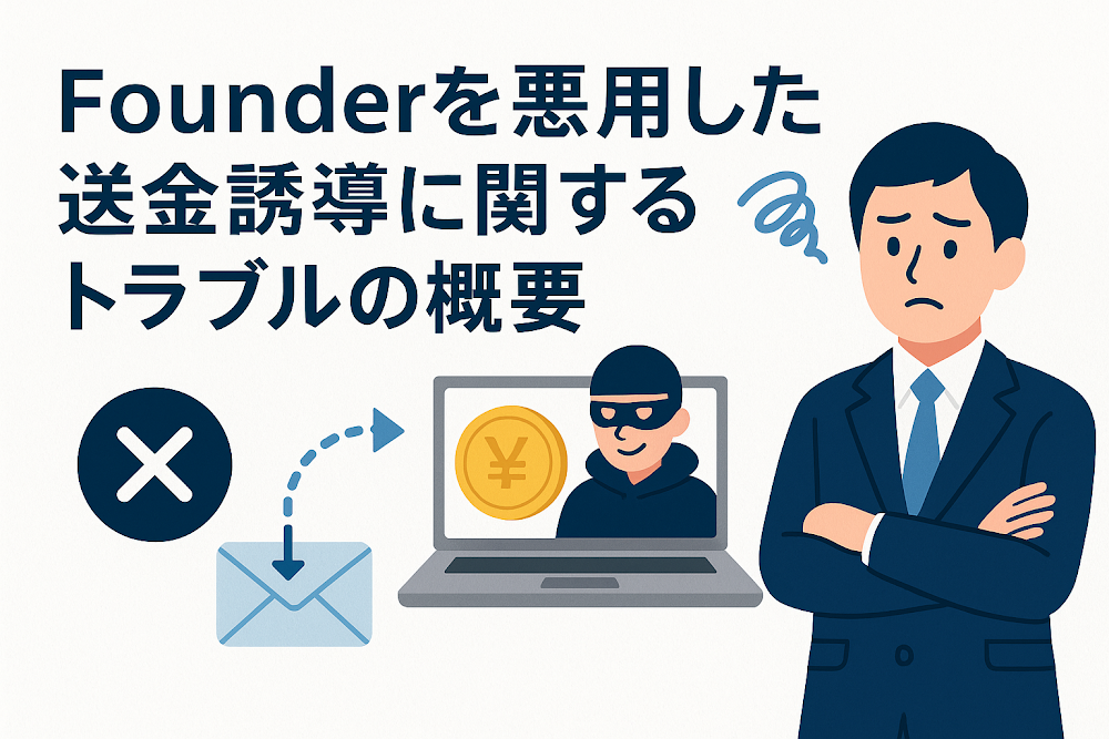 Founder（ファウンダー）を悪用した送金誘導に関するトラブルの概要