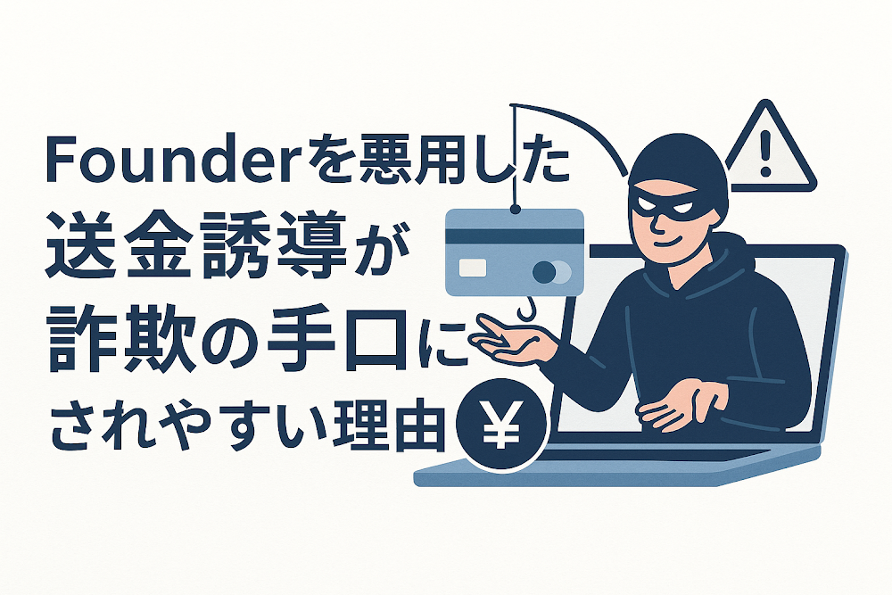 Founderを悪用した送金誘導が詐欺の手口にされやすい理由