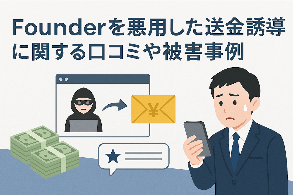 Founder（ファウンダー）を悪用した送金誘導に関する口コミや被害事例