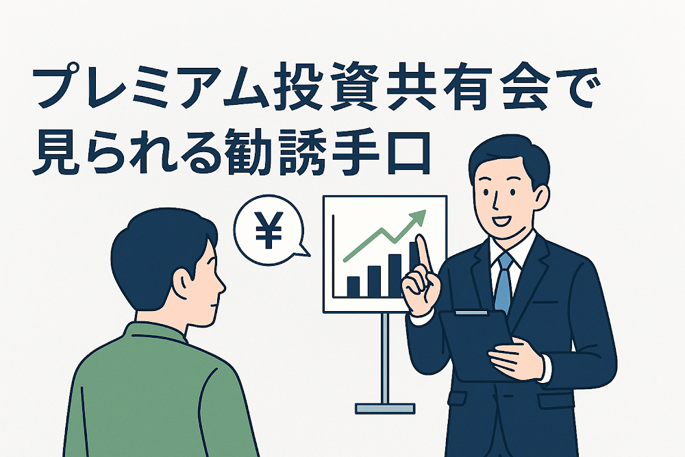 プレミアム投資共有会で見られる勧誘手口