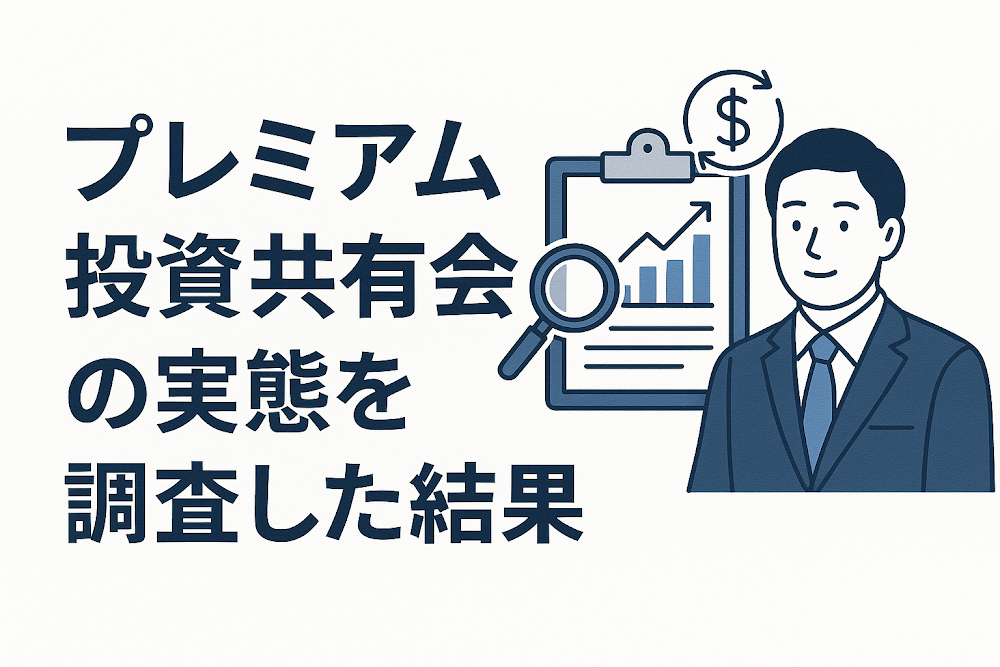プレミアム投資共有会の実態を調査した結果