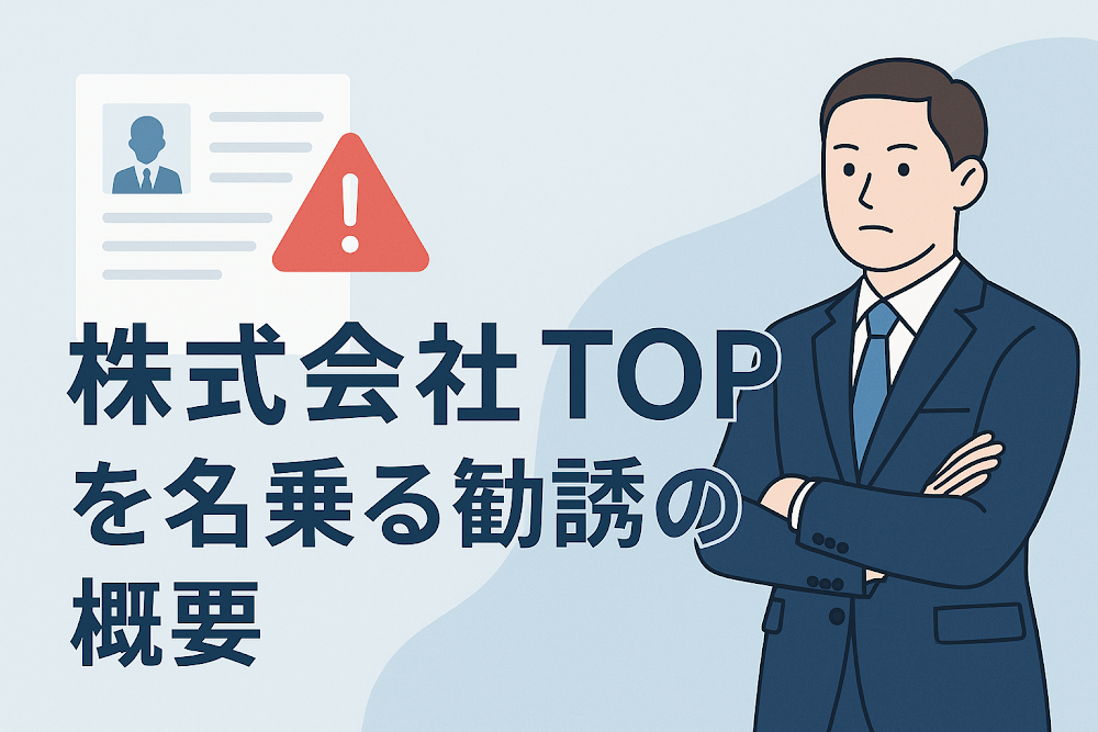 株式会社TOPを名乗る勧誘の概要