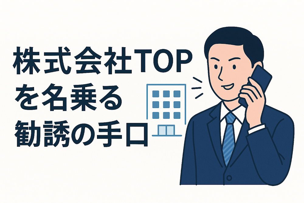 株式会社TOPを名乗る勧誘の手口