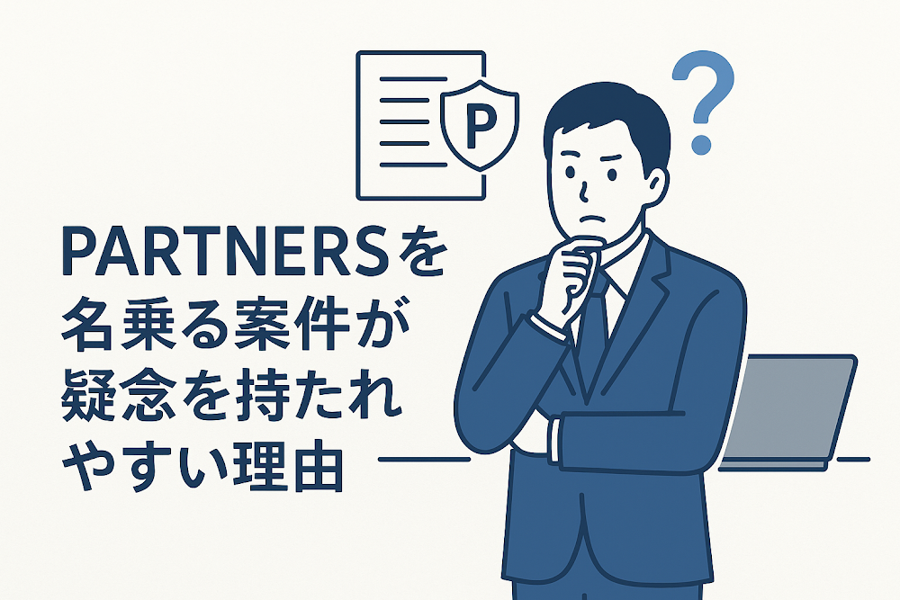 PARTNERSを名乗る案件が疑念を持たれやすい理由