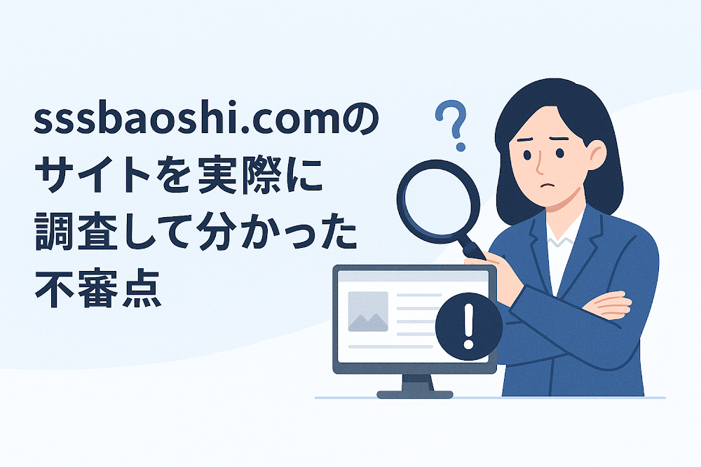 sssbaoshi.comのサイトを実際に調査して分かった不審点