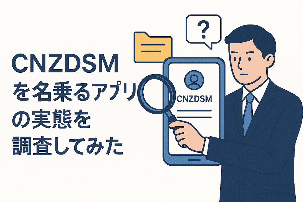 CNZDSMを名乗るアプリの実態を調査してみた