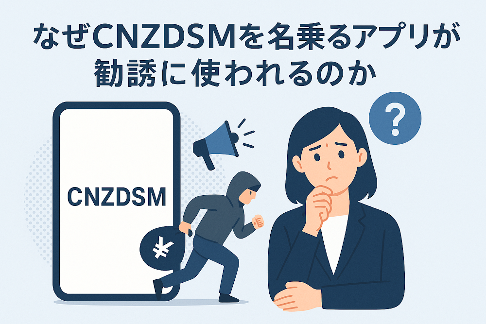 なぜCNZDSMを名乗るアプリが勧誘に使われるのか