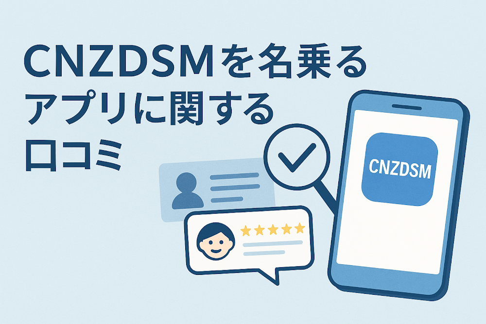 CNZDSMを名乗るアプリに関する口コミ