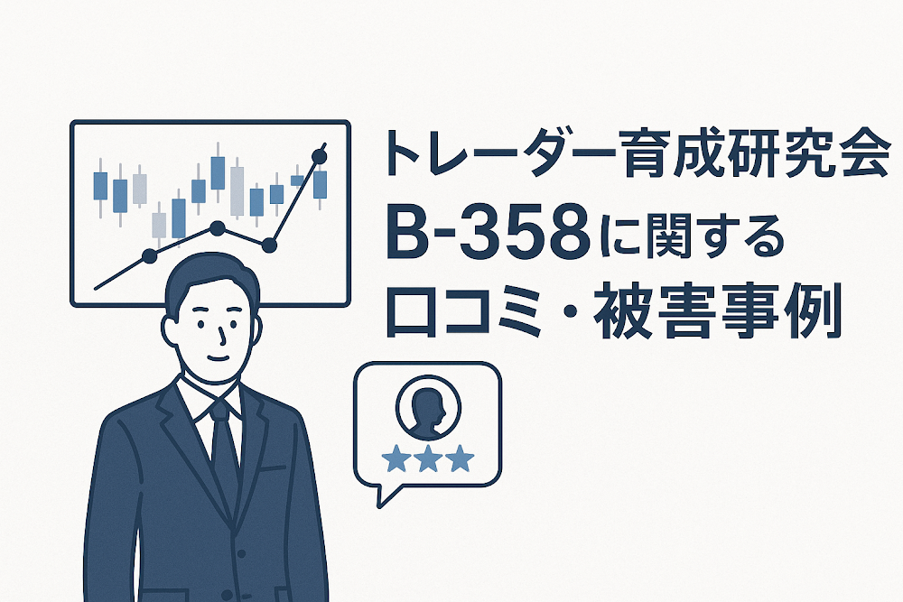 トレーダー育成研究会B-358に関する口コミ・被害事例