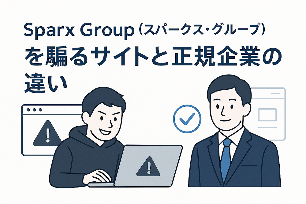 Sparx Group(スパークス・グループ)を騙るサイトと正規企業の違い