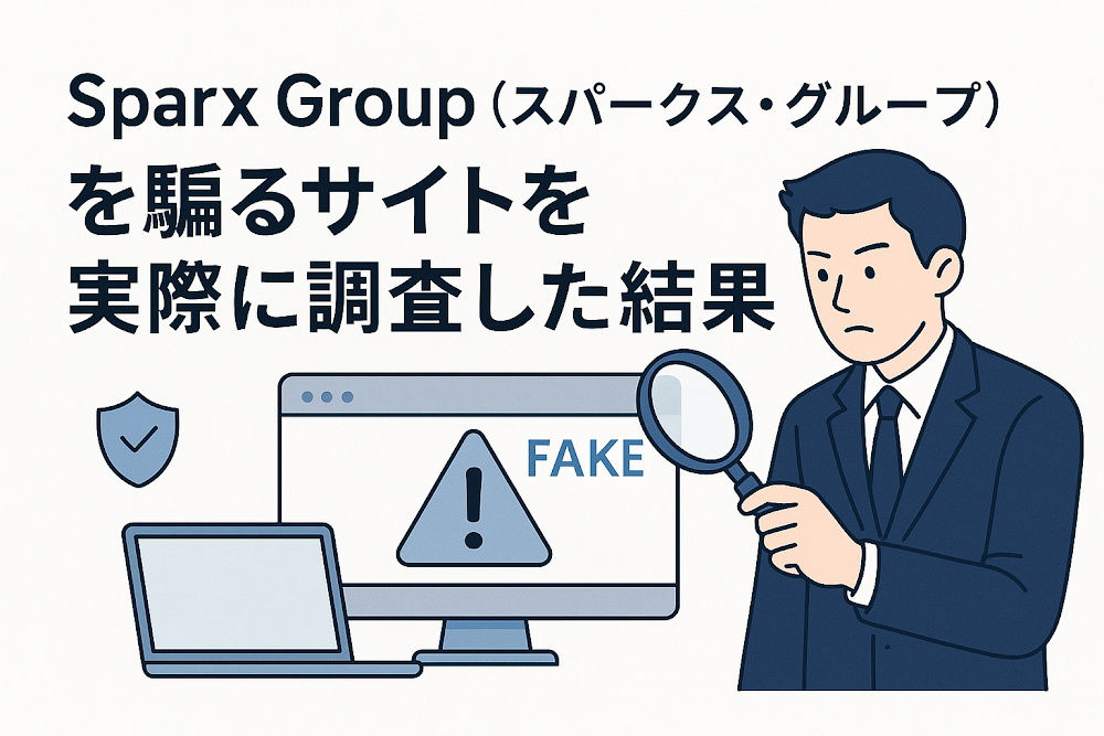 Sparx Group(スパークス・グループ)を騙るサイトを実際に調査した結果
