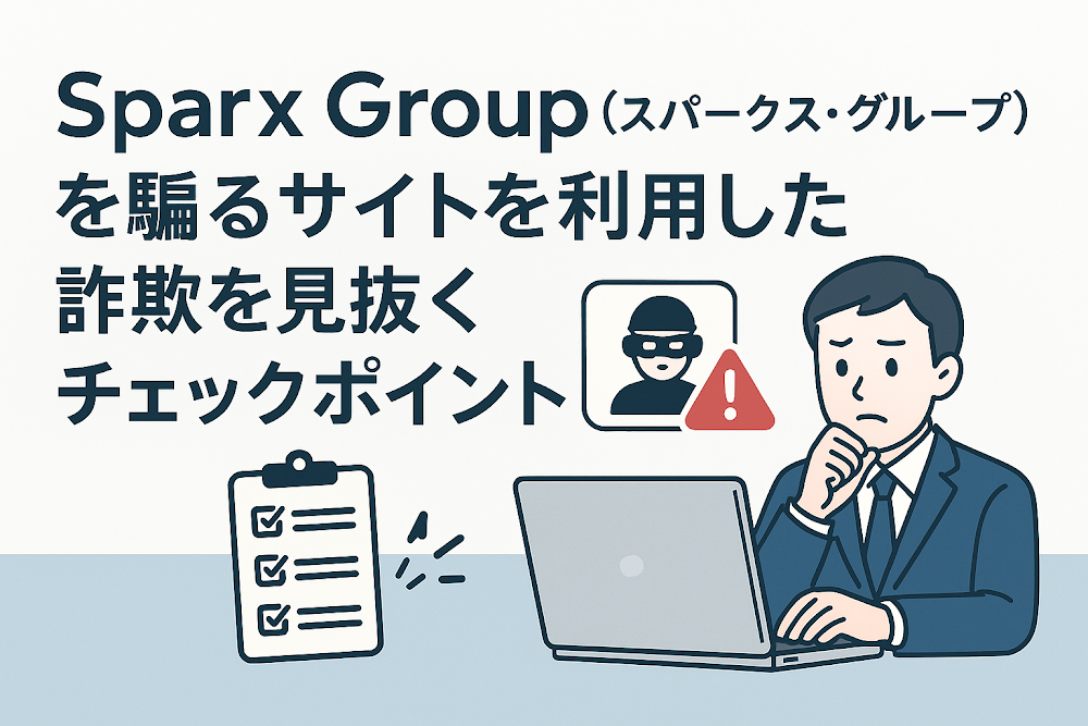 Sparx Group(スパークス・グループ)を騙るサイトを利用した詐欺を見抜くチェックポイント
