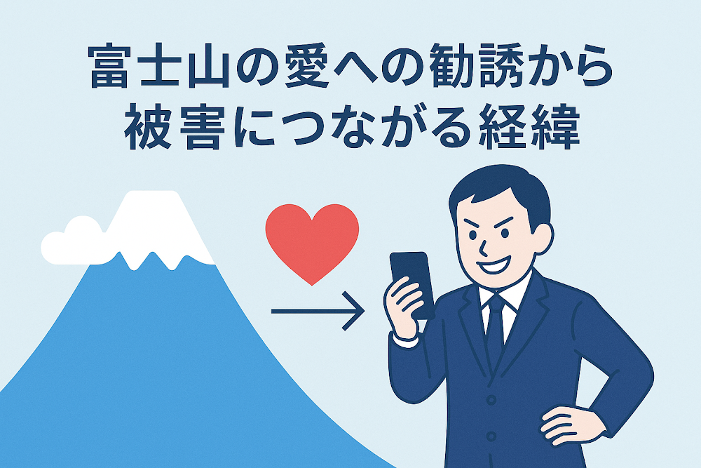 富士山の愛への勧誘から被害につながる経緯