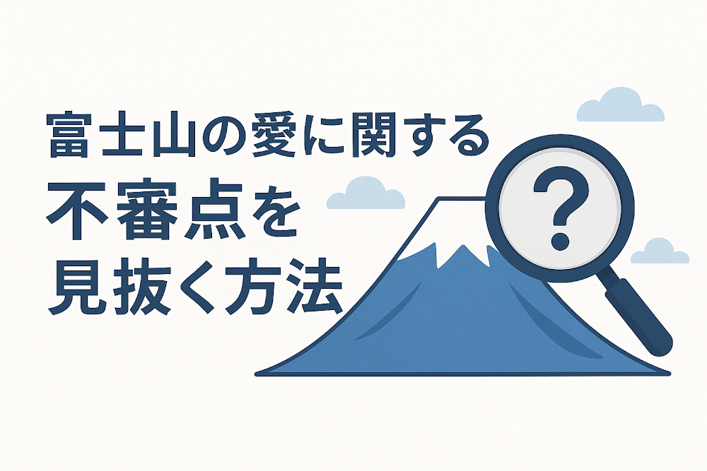 富士山の愛に関する不審点を見抜く方法