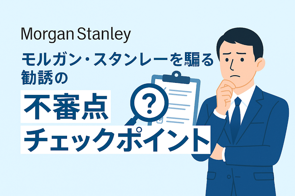 Morgan Stanley(モルガン・スタンレー)を騙る勧誘の不審点チェックポイント