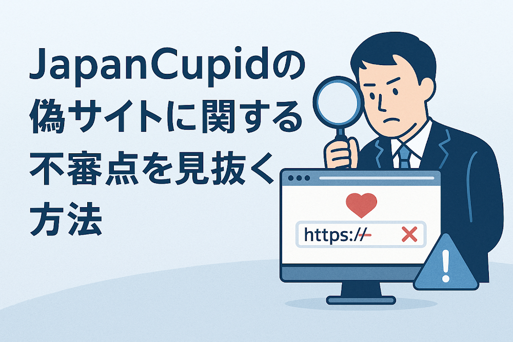 JapanCupidの偽サイト（japancupid.vip）に関する不審点を見抜く方法