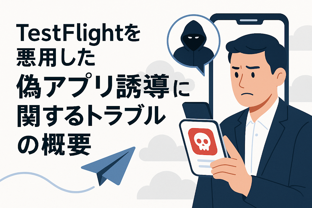 Test Flightを悪用した偽アプリ誘導に関するトラブルの概要