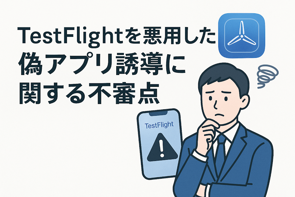 Test Flightを悪用した偽アプリ誘導に関する不審点
