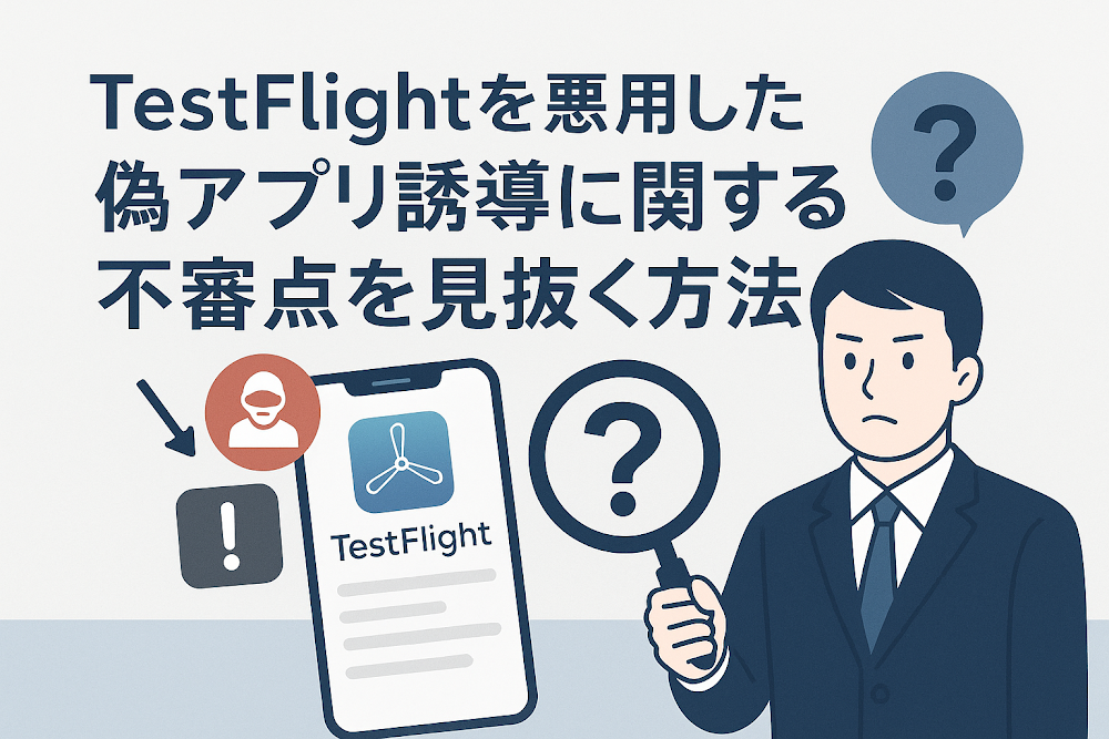 Test Flightを悪用した偽アプリ誘導に関する不審点を見抜く方法