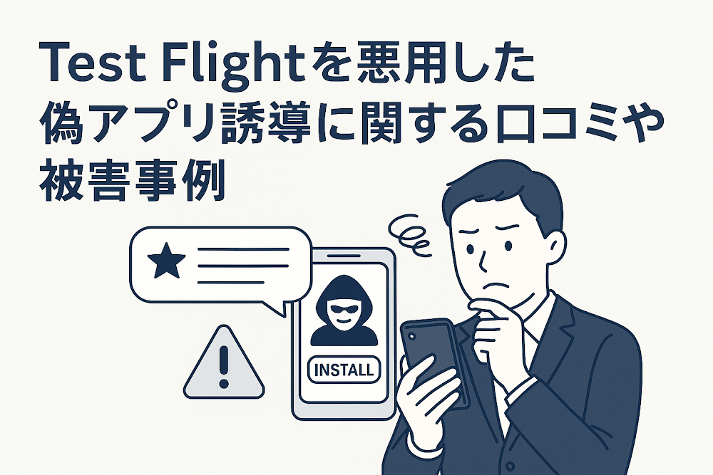 Test Flightを悪用した偽アプリ誘導に関する口コミや被害事例