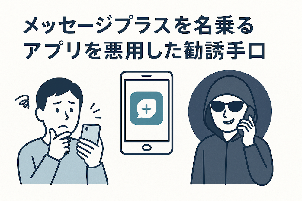 メッセージプラスを名乗るアプリを悪用した勧誘手口
