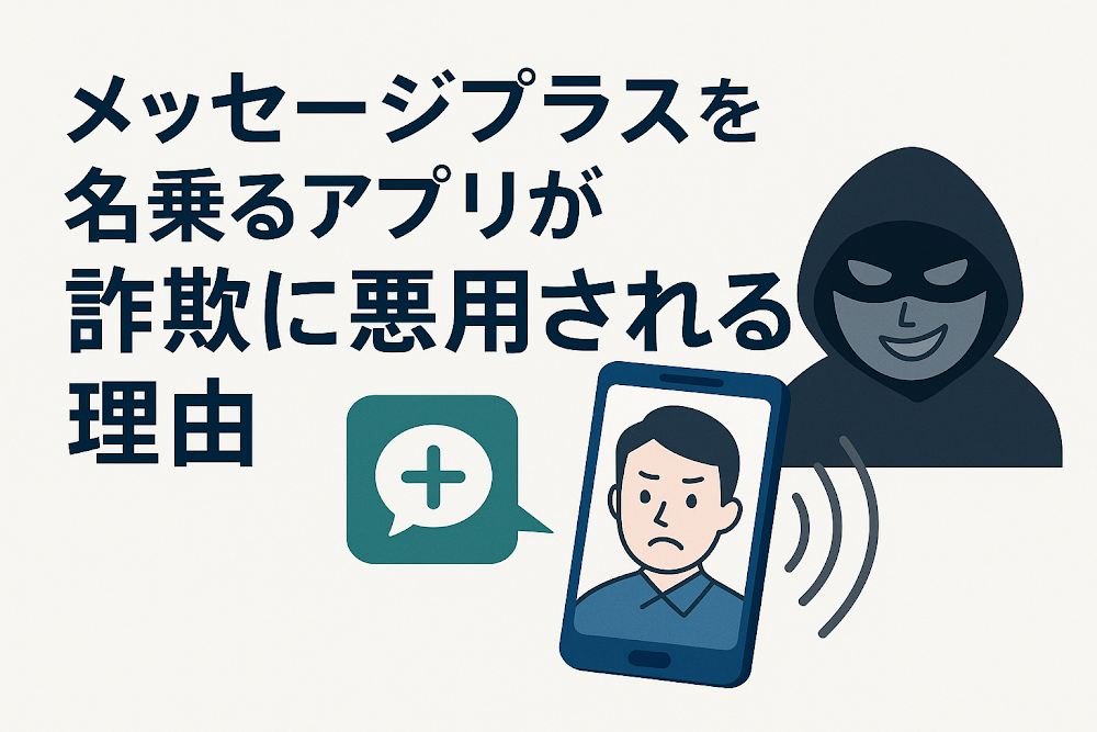 メッセージプラスを名乗るアプリが詐欺に悪用される理由