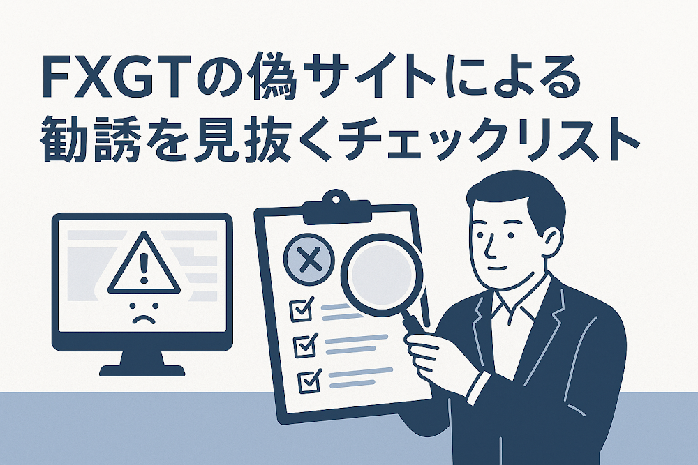 FXGTの偽サイトによる勧誘を見抜くチェックリスト