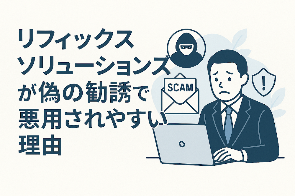 リフィックスソリューションズが偽の勧誘で悪用されやすい理由