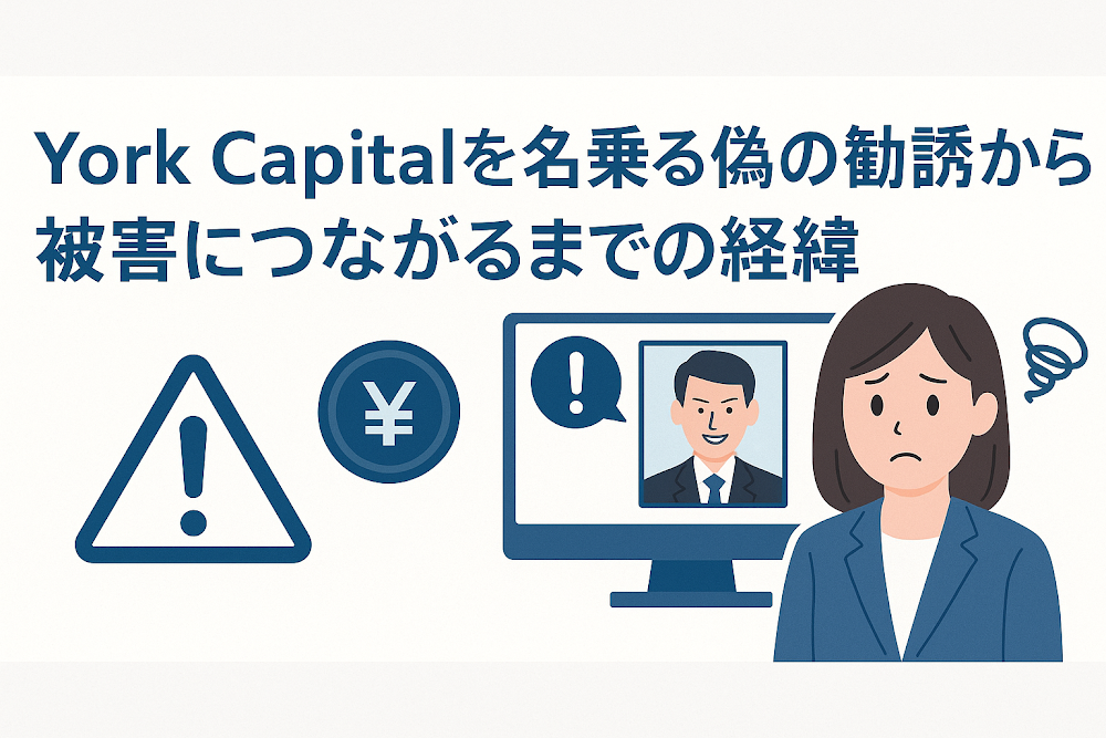 York Capitalを名乗る偽の勧誘から被害につながるまでの経緯