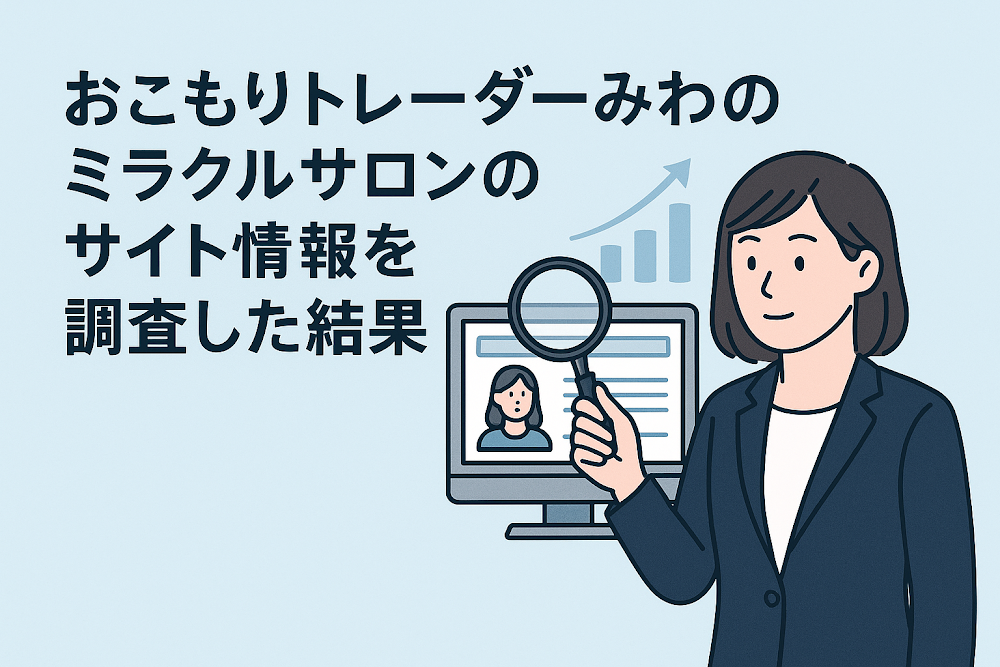 おこもりトレーダーみわのミラクルサロンのサイト情報を調査した結果