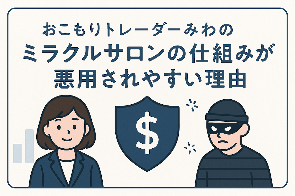 おこもりトレーダーみわのミラクルサロンの仕組みが悪用されやすい理由