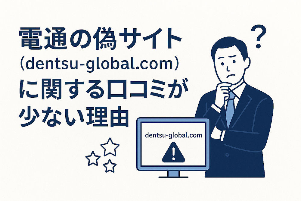 電通の偽サイト（dentsu-global.com）に関する口コミが少ない理由