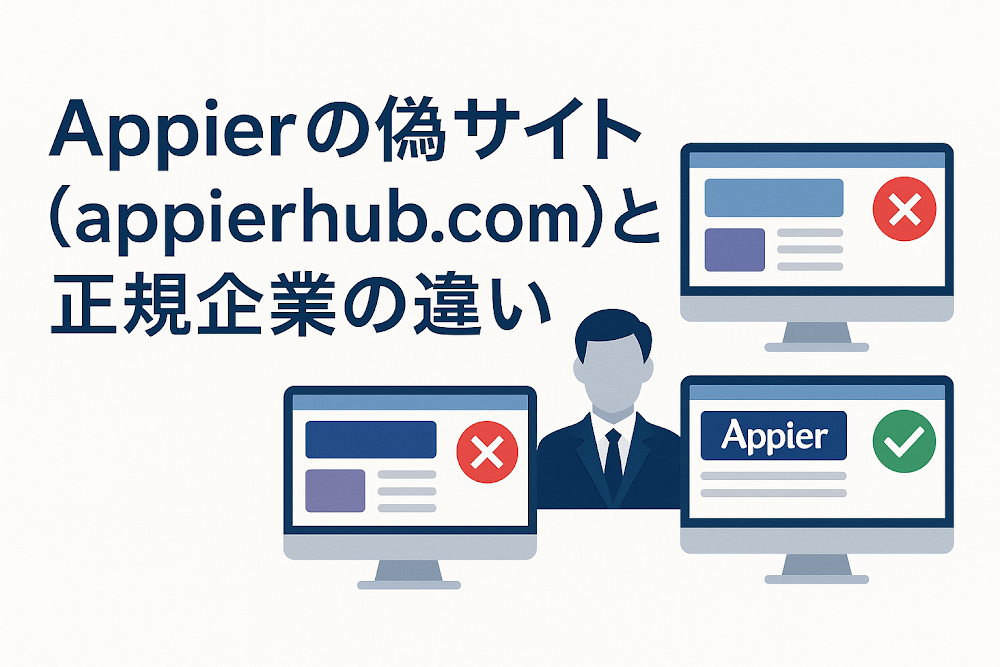 Appierの偽サイト（appierhub.com）と正規企業の違い