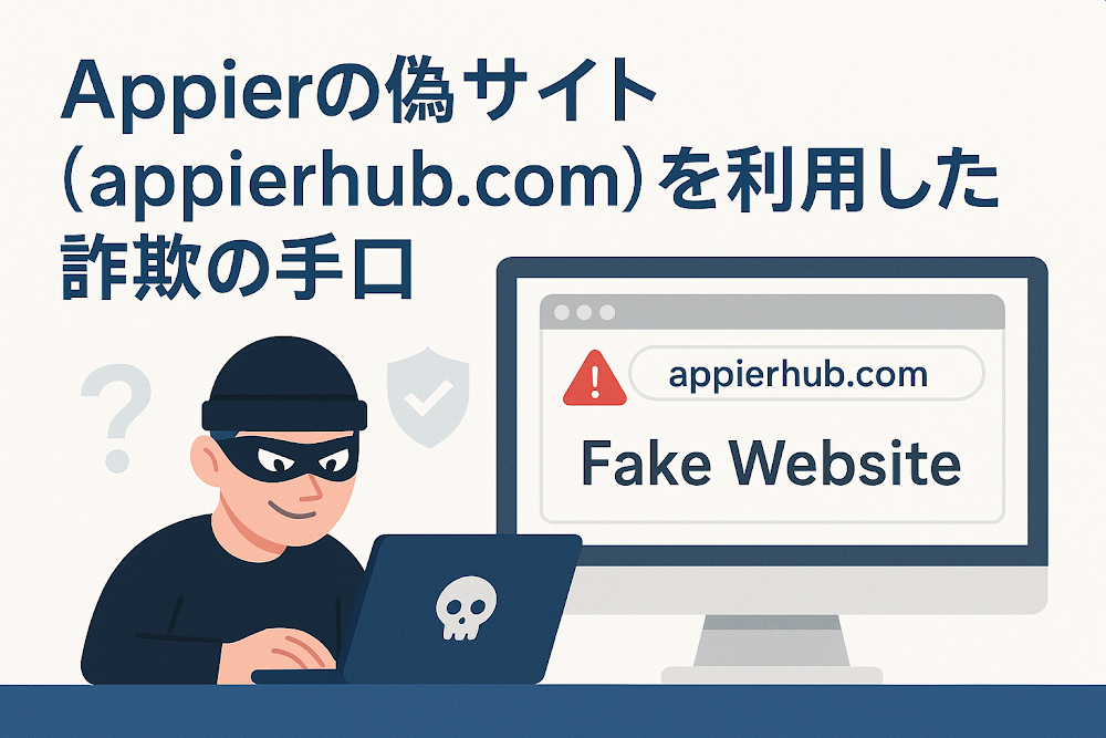 Appierの偽サイト（appierhub.com）を利用した詐欺の手口
