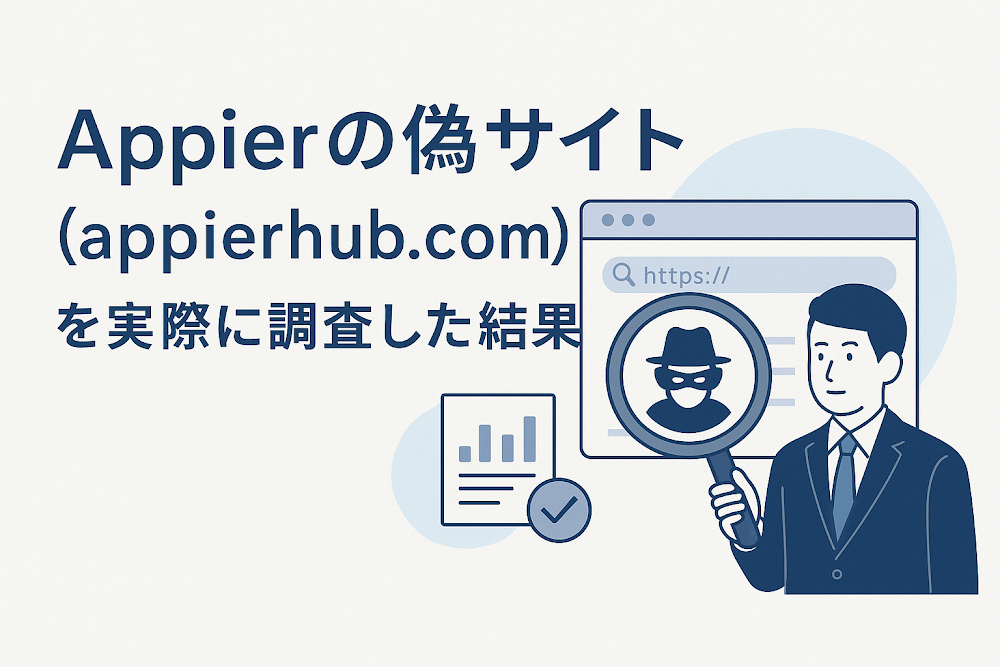 Appierの偽サイト（appierhub.com）を実際に調査した結果