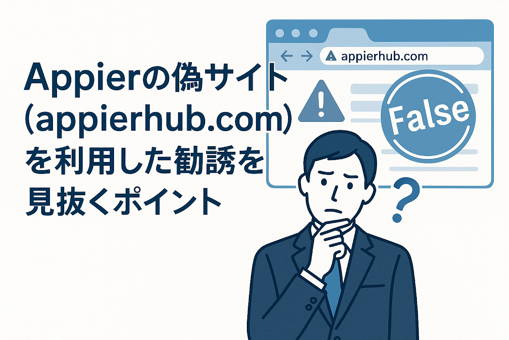 Appierの偽サイト（appierhub.com）を利用した勧誘を見抜くポイント