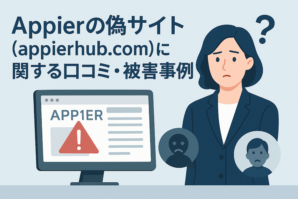 Appierの偽サイト（appierhub.com）に関する口コミ・被害事例