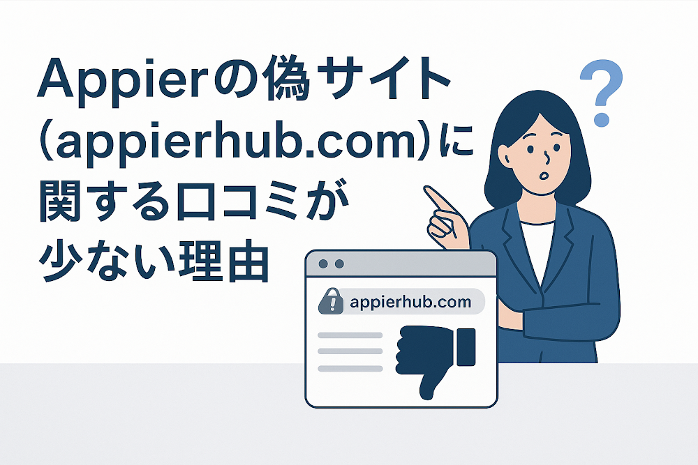 Appierの偽サイト（appierhub.com）に関する口コミが少ない理由