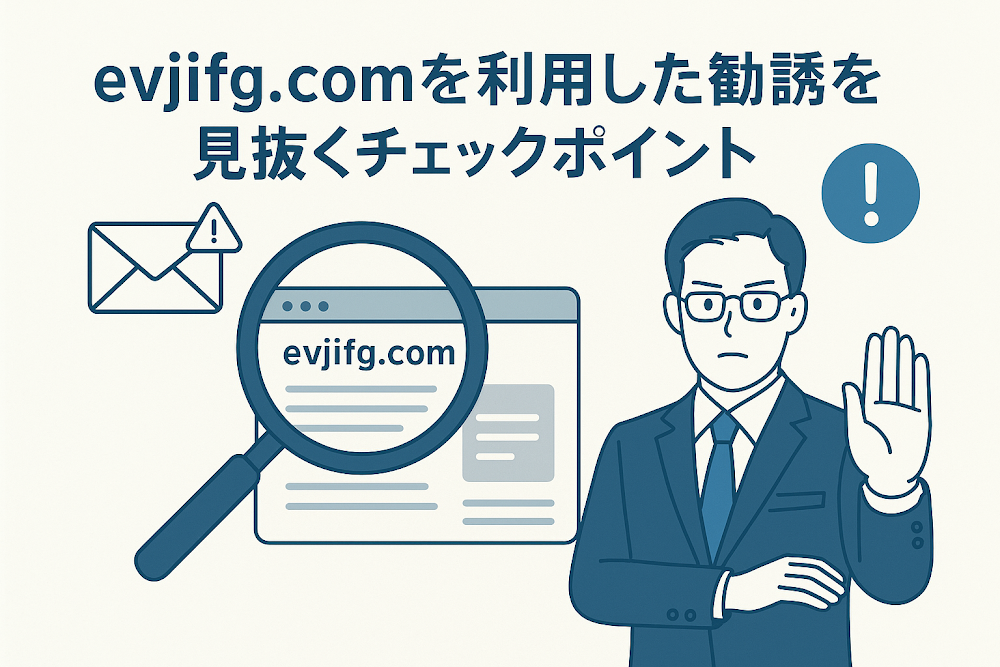 evjifg.comを利用した勧誘を見抜くチェクポイント