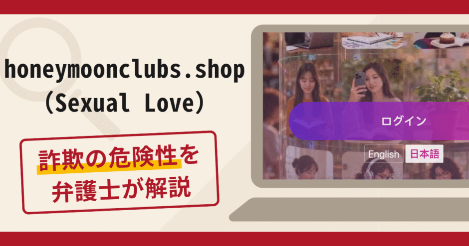 honeymoonclubs.shop （Sexual Love）は詐欺？口コミ・評判と返金対策