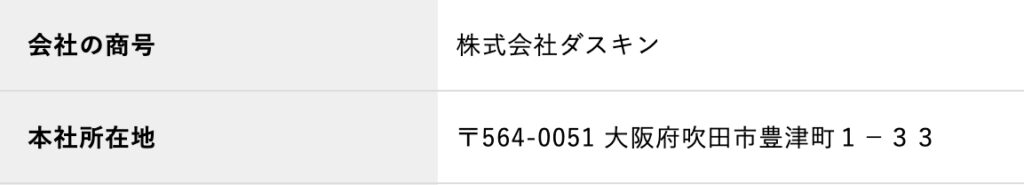 井上圭史を名乗るオンラインストア（KLMNO）の会社概要