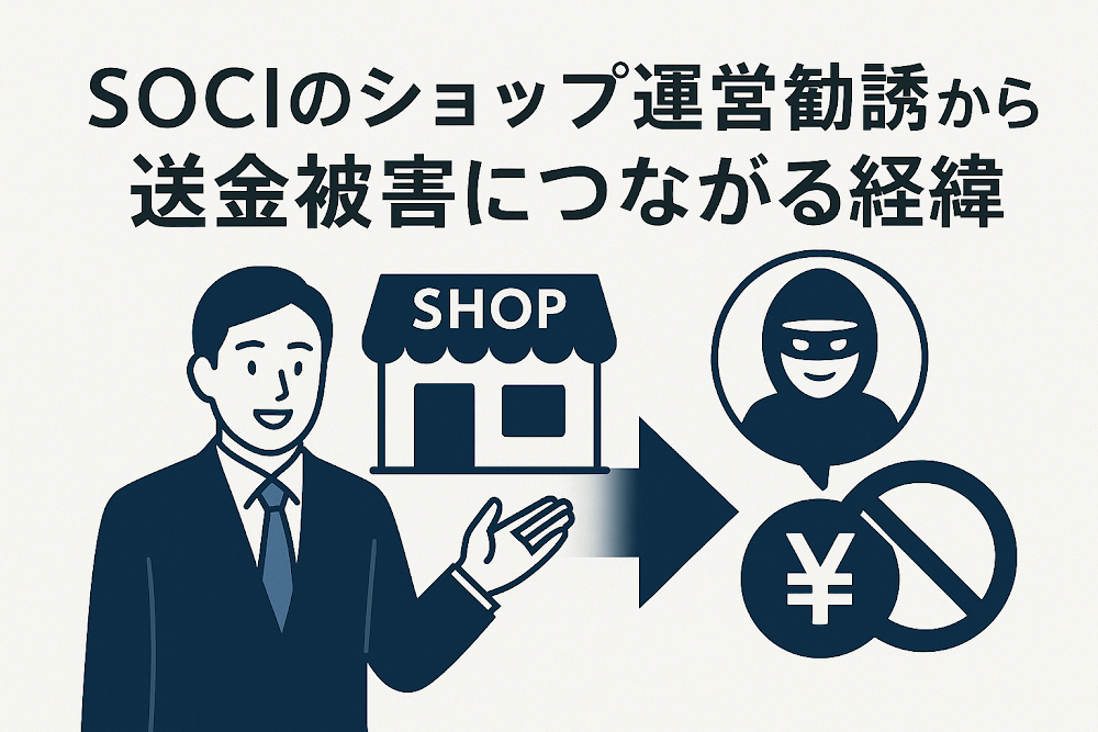 SOCLのショップ運営勧誘から送金被害につながる経緯