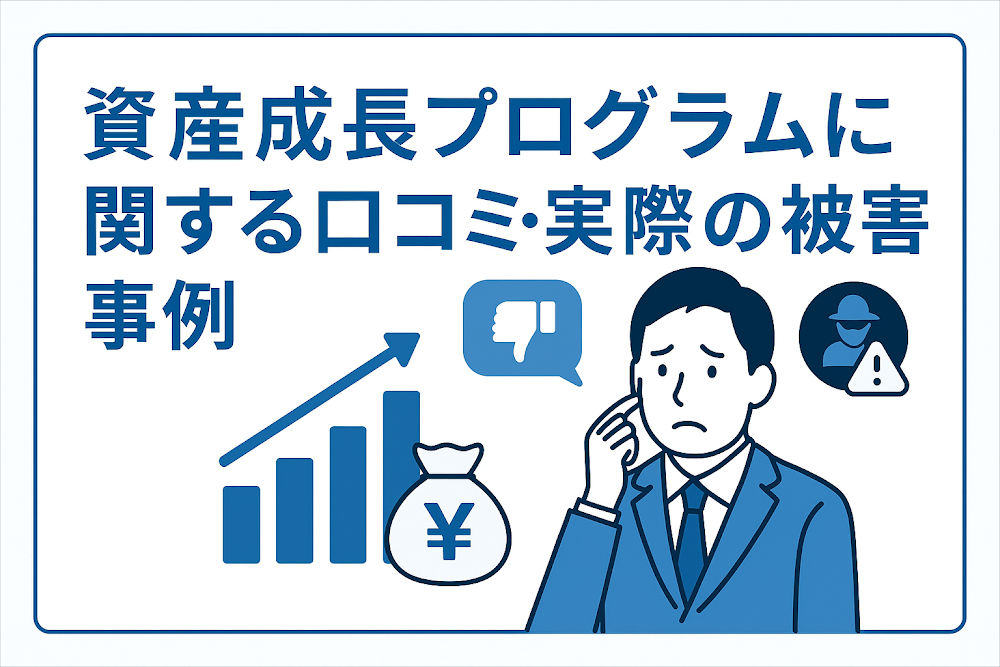 資産成長プログラムに関する口コミ・実際の被害事例
