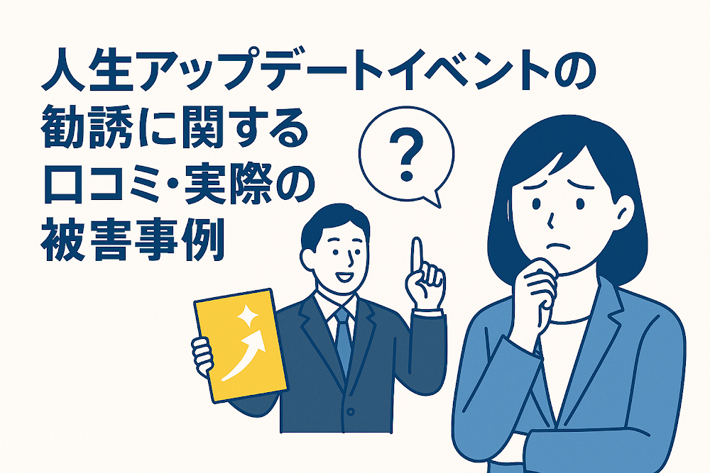 人生アップデートイベントの勧誘に関する口コミ・実際の被害事例